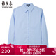 雅戈爾（YOUNGOR）免燙襯衫女秋冬女士長(cháng)袖襯衫女襯衣新疆棉花襯衫 藍色 37