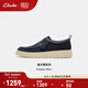 Clarks其樂(lè )Polden Moc男鞋新款英倫厚底復古輕盈休閑皮鞋 藍色 261808667 【尺碼偏大 詳詢(xún)客服】 41