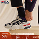 FILA斐樂(lè )官方男鞋百搭滿(mǎn)天星復古時(shí)尚老爹鞋舒適休閑鞋輕便運動(dòng)鞋 白蘆筍/漿果藍-WD 41