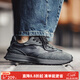馬登黑武士老爹鞋男士運動(dòng)休閑鞋百搭增高潮鞋復古慢跑鞋子 石墨黑   43 (265mm)