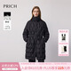 PRICH【90%鵝絨】時(shí)尚高領(lǐng)V格壓膠羽絨服2025冬季新品長(cháng)款束腰新年 19黑色 S 160