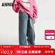 安奈兒（Annil）童裝男女童牛仔單褲2025春新款 中藍牛仔 130