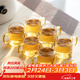 蘇氏陶瓷玻璃杯茶杯果汁杯小清新水杯辦公家用掛耳茶杯6支裝