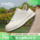 金利來(lái)（Goldlion）男鞋春季經(jīng)典板鞋厚底增高舒適百搭休閑鞋G578510344BBE白灰41