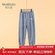 努比屋兒童家居褲女童秋冬季珊瑚絨加絨睡褲男童居家睡衣中大童褲子