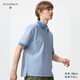 優(yōu)衣庫合作款/男裝女裝快干POLO衫/短袖條紋T恤485566 66 藍色 L