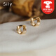 思梨啞金三角形耳夾無(wú)耳洞女新款潮法式氣質(zhì)簡(jiǎn)約冷淡風(fēng)精致高級感耳飾 蚊香盤(pán)耳夾 一對