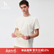 哈吉斯（HAZZYS）男裝 夏季新款【涼感】安心品質(zhì)短袖T恤男上衣ASTZE0CBX82 米黃色OW 2XL （185/104A 52）