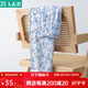 AB睡褲女春夏純棉印花吸汗寬松透氣休閑全棉女薄款高腰長(cháng)褲家居褲 白底牡丹 5XL