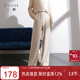 三彩2026春季新款加絨保暖休閑長(cháng)褲高腰松緊直筒褲寬松簡(jiǎn)約M