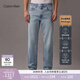 Calvin KleinJeans【免費改褲復刻90系列】四季款男士潮流ck淺藍色直筒牛仔褲