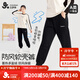 久歲伴兒童休閑褲男女童秋冬A類(lèi)加厚防風(fēng)棉褲中大童加絨防靜電保暖長(cháng)褲