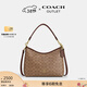 蔻馳（COACH）奧萊女士女包經(jīng)典標志LAUREL 31號流浪包單肩包斜挎包腋下包禮物 IM/棕黃色/棕色
