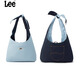 Lee格子帆布包單肩百搭托特休閑雙面包包【春尚新】送女友送老婆禮物