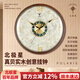 北極星2025新款客廳掛鐘掛墻鐘表家用輕奢高檔現代簡(jiǎn)約時(shí)鐘免打孔石英鐘 【真彩貝實(shí)木款】半數字 38cm