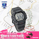 卡西歐（CASIO）【手表禮物】男女電子表卡西歐小方塊情侶表學(xué)生兒童運動(dòng)潮流手表 AE-1600H-1AVPF琥珀黑