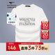 七匹狼（SEPTWOLVES）短袖T恤男夏季休閑圓領(lǐng)字母狼頭印花重磅t恤個(gè)性百搭上衣
