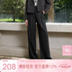 三彩2025秋季新款休閑西裝褲高腰寬松闊腿褲長(cháng)褲通勤Z