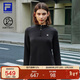 FILA 斐樂(lè )官方女子針織長(cháng)袖衫2025冬季健身運動(dòng)加絨半拉鏈長(cháng)T