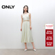 ONLY2025夏季新款肌理感復古U型領(lǐng)無(wú)袖中長(cháng)款連衣裙女|125207047 A61青瓷灰綠色 S