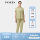 PORTS寶姿春季新品女裝一?？弁ㄇ谛蓍e短袖西裝ALP8J006SWP027 玉石色 M (6)