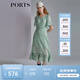 PORTS 寶姿女裝短袖長(cháng)連衣裙SM8D004MPP012 綠色 M (6)