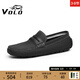 VOLO犀牛男士豆豆鞋新款休閑皮鞋真皮透氣便士樂(lè )福鞋軟底商務(wù)男鞋 黑色 【雙層手工縫線(xiàn)加固】 40