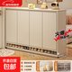 鞋柜家用門(mén)口入戶(hù)玄關(guān)柜奶油風(fēng)新款大容量收納儲物柜一體靠墻鞋架 落地式【實(shí)木生態(tài)板】荷花白色140*34*100CM