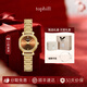 拓非（TOPHILL）小金表輕奢小眾手表女新款復古石英腕表送女友考試可用情人節禮物 流沙金-鋼帶【貝愛(ài)禮盒+手鏈】 22mm