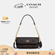 蔻馳（COACH）奧萊女士女包經(jīng)典標志HAILEY 20號翻蓋手提包單肩斜挎包 IM/胡桃木色/黑色