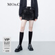 MO&Co.半身裙重工珠片疊繡派對風(fēng)高腰包臀迷你短裙內襯短褲摩安珂 黑色-第2批 S 160