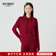 深呼吸DEEP BREATH女裝簡(jiǎn)約百搭連帽套頭衛衣針織衫上衣女A300858 安可拉紅 XL (5)
