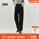 森馬（Semir）森柔|牛仔褲女春季半松緊腰直筒女士顯腿長(cháng)潮流長(cháng)褲103125124002