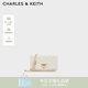 CHARLES&KEITH經(jīng)典菱格鏈條小方單肩斜挎包包女包生日女神節禮物CK2-70160131 Cream奶白色 小包