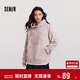 森馬（Semir）史努比系列衛衣女中長(cháng)款假兩件圖案冬oversize搖粒絨101724116019