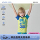 愛(ài)慕兒童（AIMER KIDS）男孩男童寶寶五分泳褲學(xué)生專(zhuān)業(yè)泳褲防曬耐氯沙灘度假泳褲合坑下架 短袖泳衣 150
