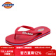 Dickies拖鞋男潮流百搭休閑人字拖夏季情侶拖鞋 紅色 41 