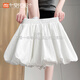 莫代爾白色花苞短裙女2026春夏新款高腰a字顯瘦防走光裙褲蓬蓬半身裙