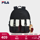 FILA 斐樂(lè )官方女包背包冬新款時(shí)尚休閑撞色雙肩包多口袋書(shū)包 傳奇藍-NV XS