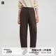 播商場(chǎng)同款休閑香蕉褲女24秋冬款寬松簡(jiǎn)約毛呢長(cháng)褲BDR4KD3931 O80椒褐 M