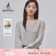 beanpole【新年禮物】含羊駝毛綿羊毛  女士知識分子風(fēng)時(shí)尚套頭毛衣針織衫 灰色 M 165/88A