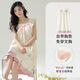 帶胸墊純棉睡衣女學(xué)生夏天吊帶短褲家居服套裝薄款可愛(ài)可外穿全棉 W6050-1A L