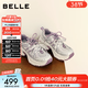 百麗（Belle）周雨彤同款藍鯨高幫老爹鞋女26春商場(chǎng)紅色厚底休閑鞋E8X1DAM6預售 紫色低幫-單里【周雨彤同款】 37