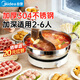 美的（Midea）鴛鴦鍋304不銹鋼加厚小火鍋鍋具家用多功能湯鍋燃氣灶電磁爐專(zhuān)用