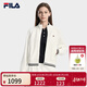FILA 斐樂(lè )官方女裝針織長(cháng)袖外套2026春季新款簡(jiǎn)約休閑舒適立領(lǐng)上衣 云菇白-WT M 165/84A/M