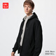 優(yōu)衣庫男裝女裝連帽拉鏈運動(dòng)開(kāi)衫/長(cháng)袖外套衛衣26春夏新款482311 09 黑色 L