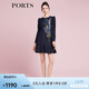 PORTS女裝春季“永恒花語(yǔ)”印花連衣裙SD8D049PPT117 丈青印花 6