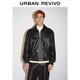 UR秋季新款男裝復古潮流摩登超寬松夾克外套UMF150066+ 黑色 L (XL-XXL)