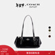 蔻馳（COACH）【新年禮物】奧萊女士女包ASHER通勤設計感百搭牛皮革單肩包 SV/黑色