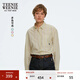 Teenie Weenie小熊女裝條紋襯衫春季清新學(xué)院休閑通勤襯衣 黃色 S